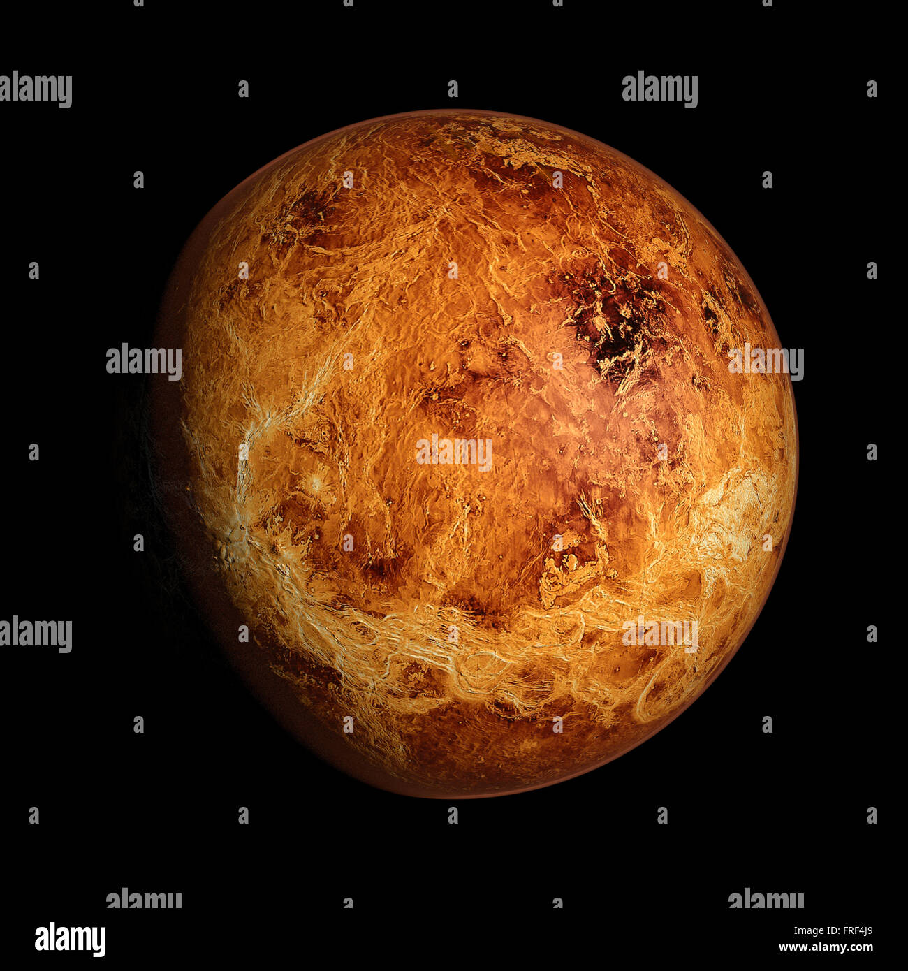 Vénus Planète Système Solaire illustration isolé de l'espace Banque D'Images