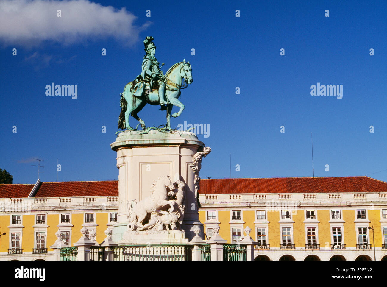 Statue du roi José I, Terrairo do Paco Square Palace (terrasse), Lisbonne, Portugal Banque D'Images