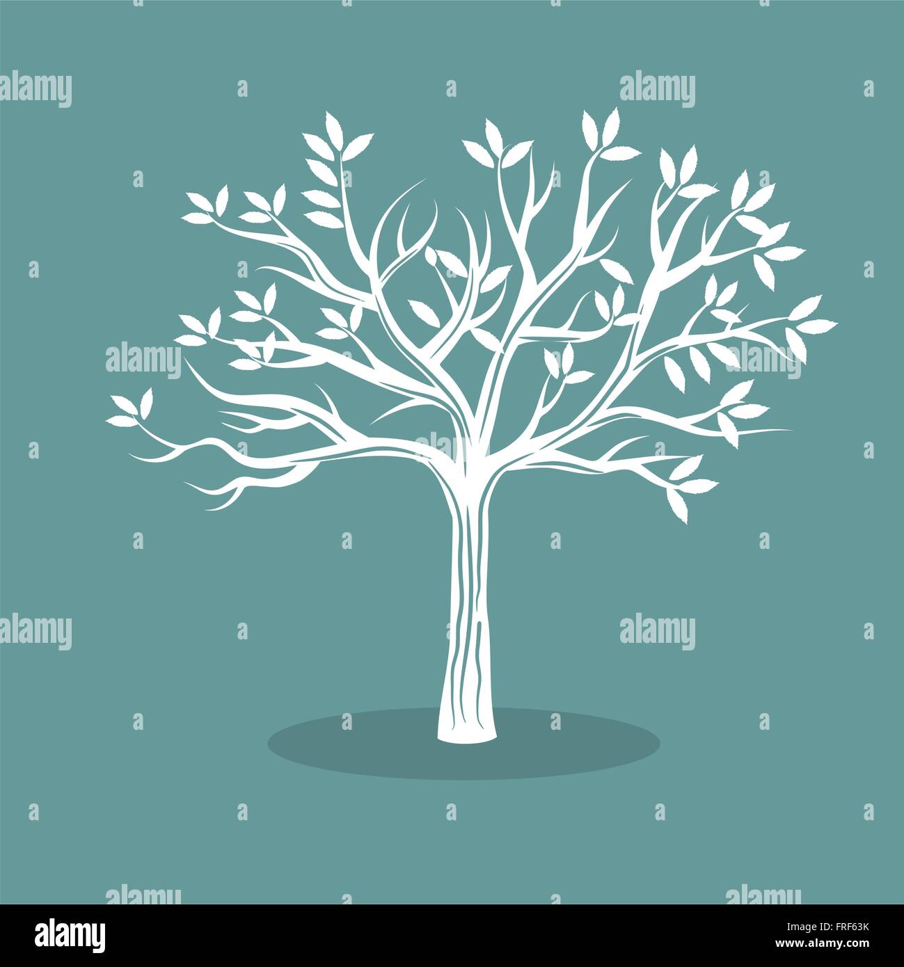 Vecteur de l'arbre blanc Illustration de Vecteur