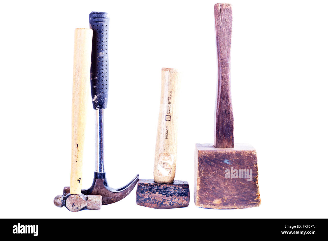 Marteau marteaux marteau maillet forfaitaire griffe marteau à panne ronde outils outils logo produit découpe marque découper fond blanc Banque D'Images