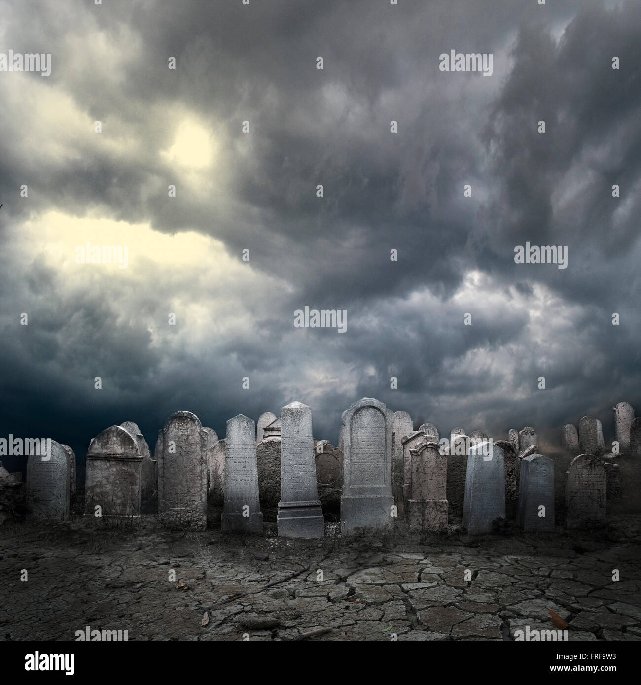 Cimetiere La Nuit Halloween Concept Photo Stock Alamy