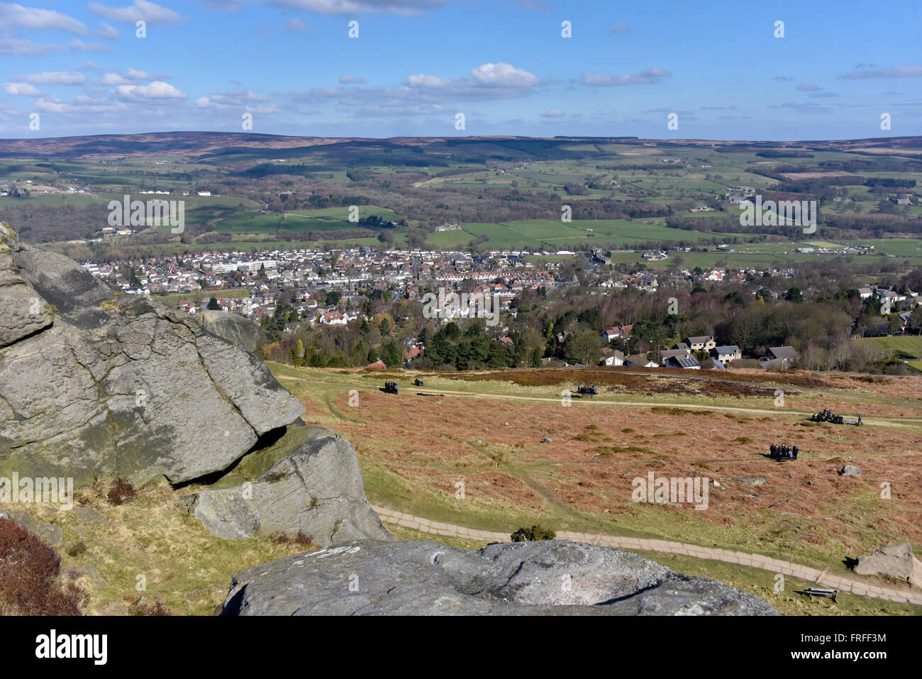 Ilkley Moor. Ilkley, West Yorkshire, Angleterre, Royaume-Uni, Europe. Banque D'Images