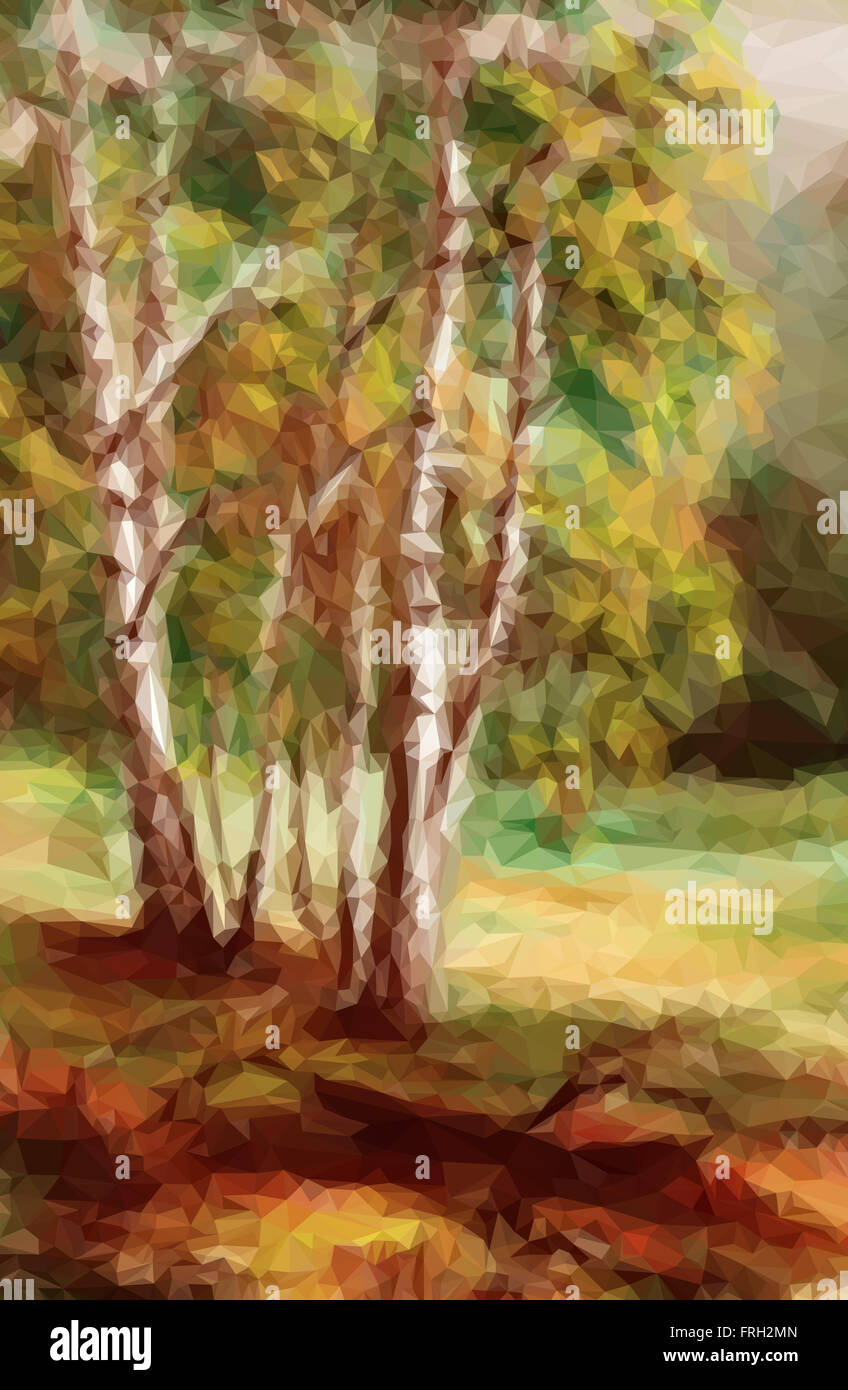 Paysage, forêt d'automne, Banque D'Images