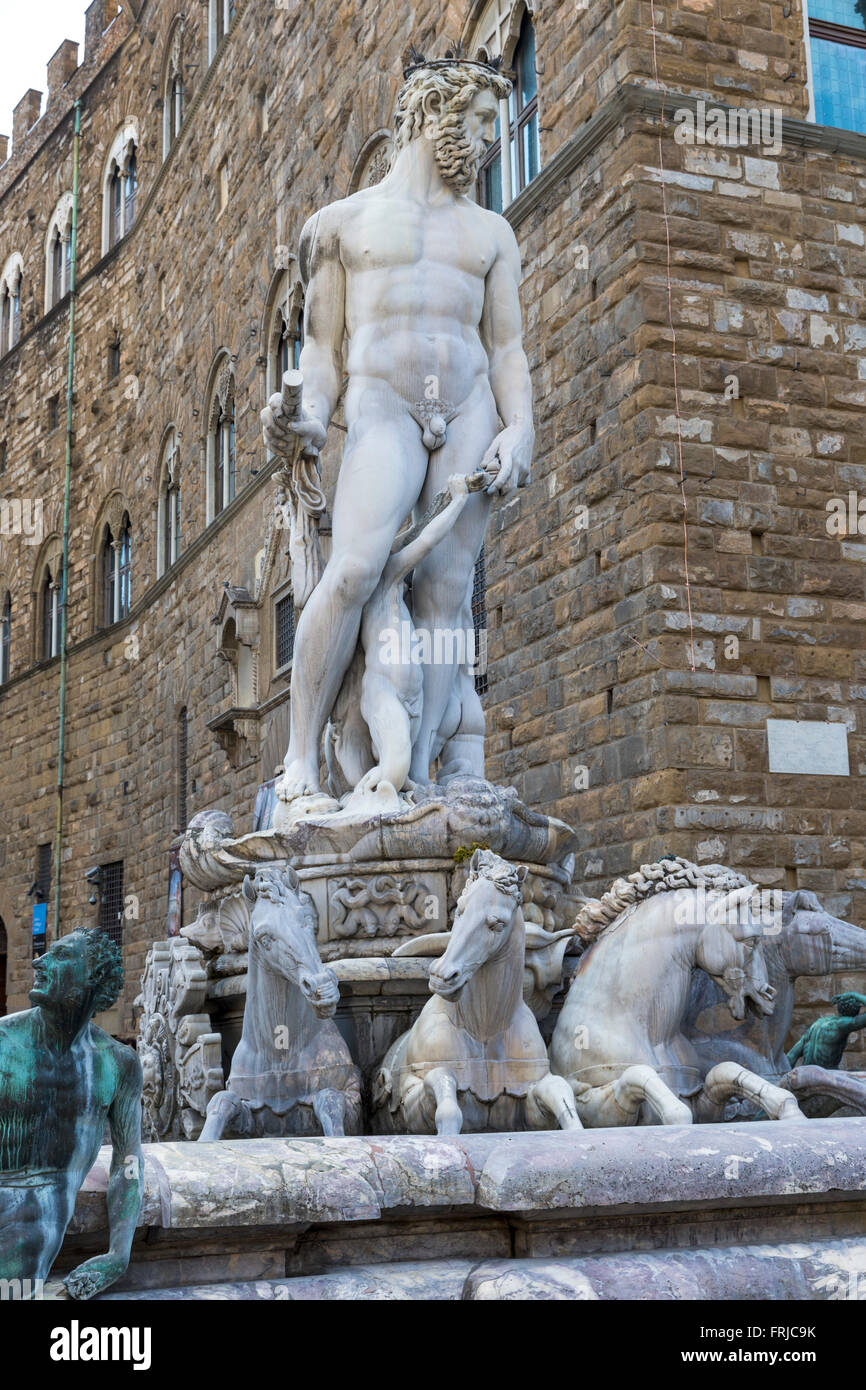 Piazza della Signoria, Florence, Italie, le Mardi, Septembre 29, 2015. Banque D'Images