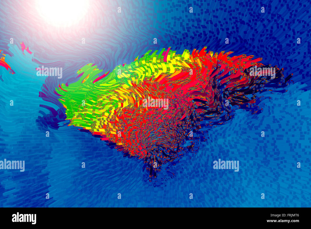 Île colorée de bonheur en multi couleurs Banque D'Images