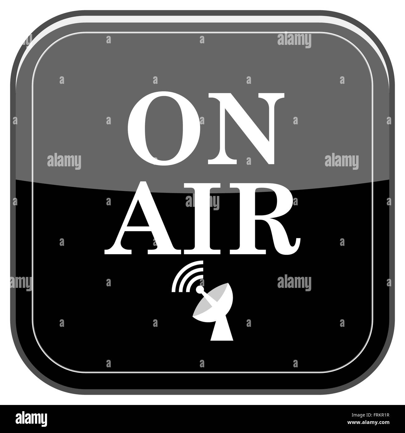 Icône - noir brillant brillant bouton internet Banque D'Images