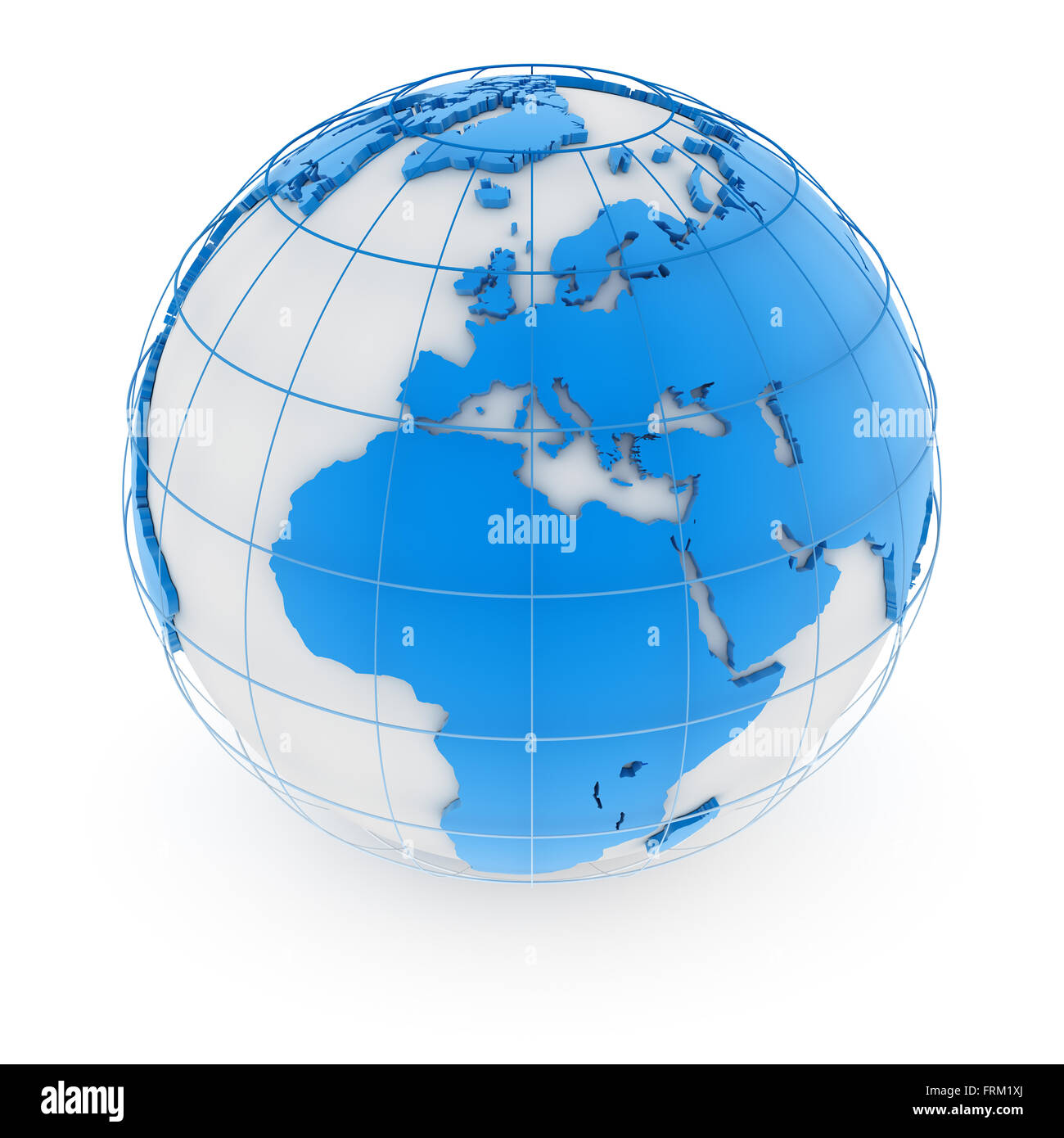 Carte du monde - Europe , c'est un 3D générée par ordinateur et l'image rendue. Banque D'Images