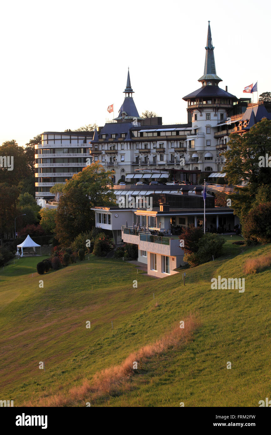 Vue extérieure de l'hôtel Dolder Grand Hotel, Zurich, Suisse Banque D'Images