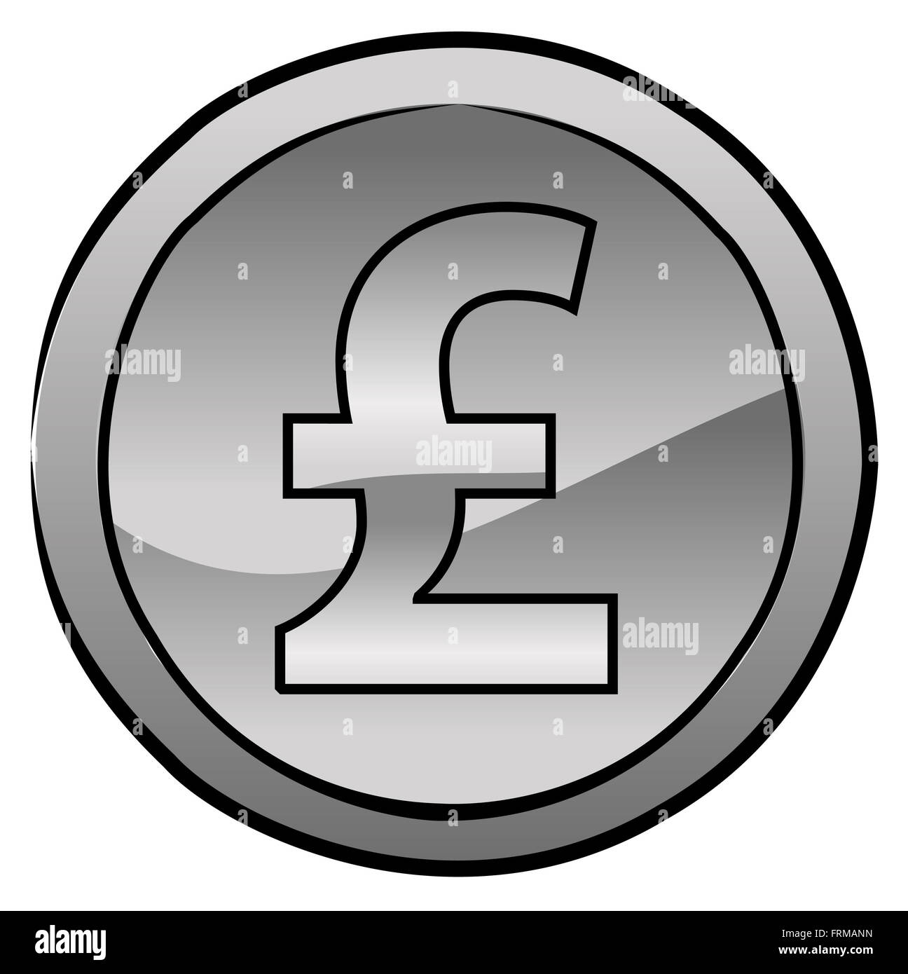 Sterling pound britannique icône vecteur Banque D'Images