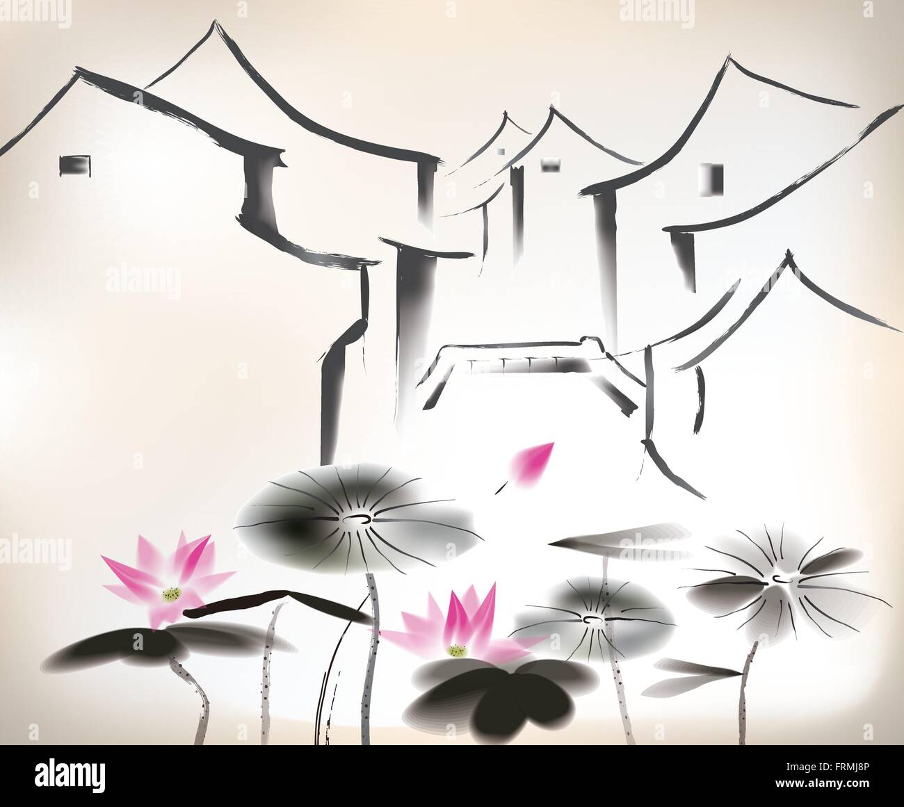 Peinture chinoise Illustration de Vecteur
