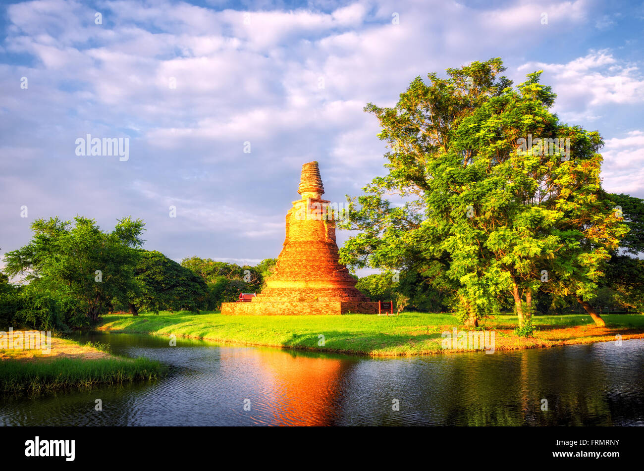 Ayutthaya (Thaïlande) ruines anciennes Banque D'Images