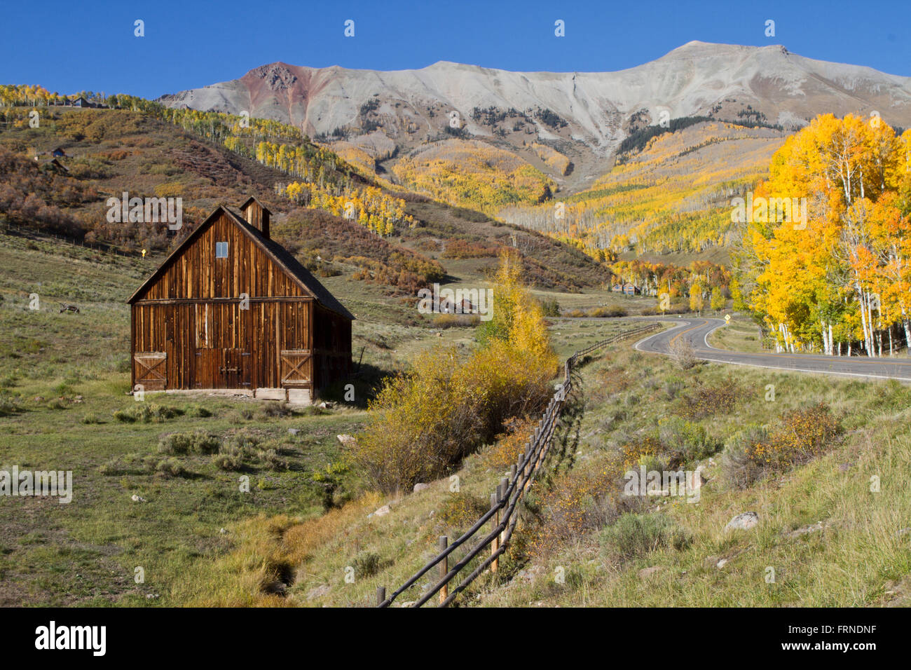 Scène d'automne près de Telluride, Colorado Banque D'Images