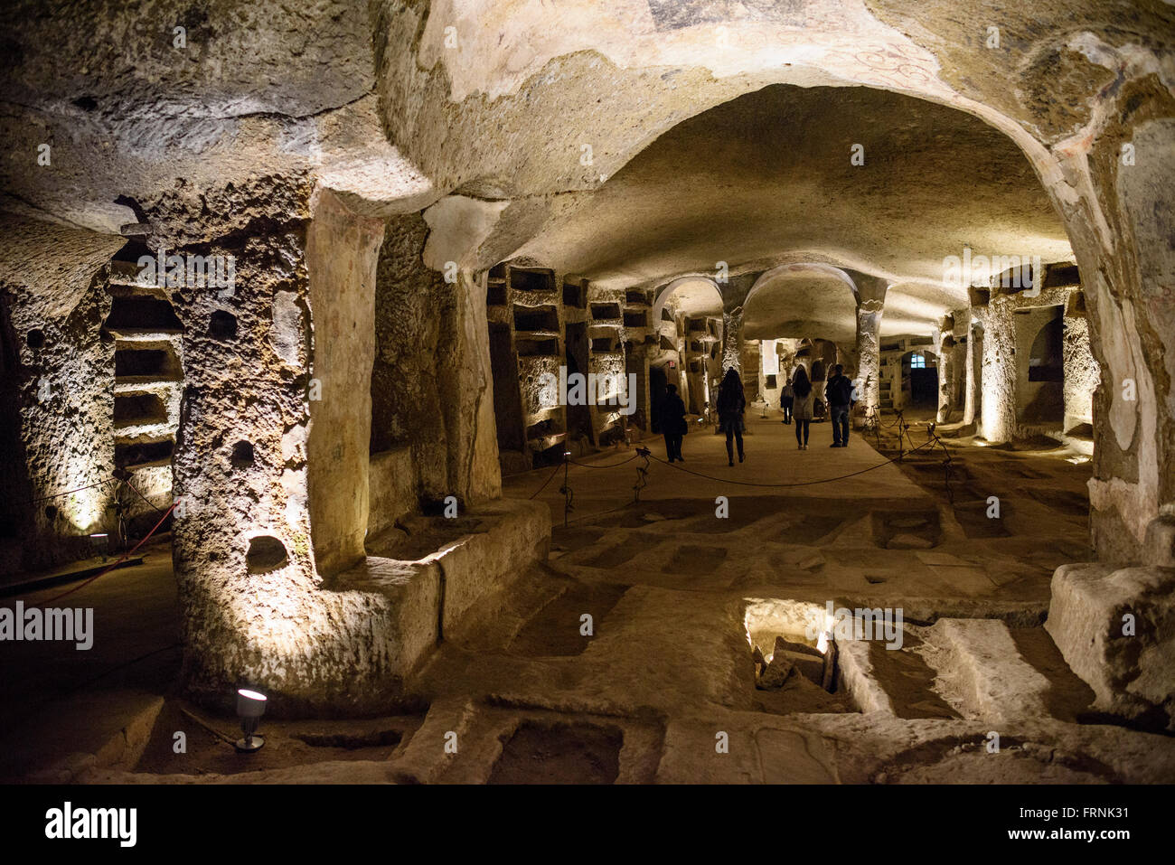 Naples. L'Italie. Catacombes de San Gennaro. Banque D'Images