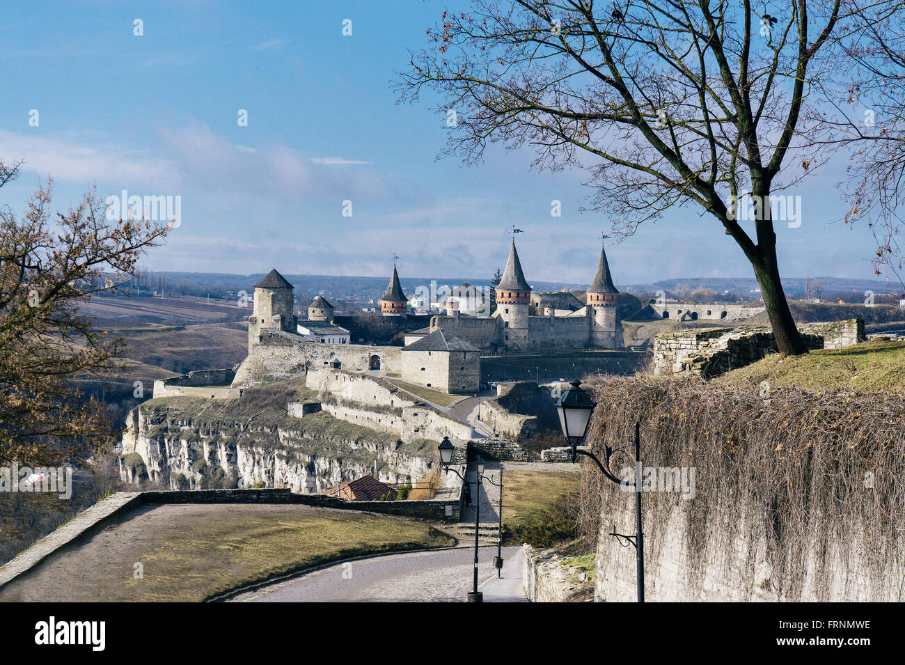 Vue sur le pont et forteresse Kamenetz-Podolsky Banque D'Images