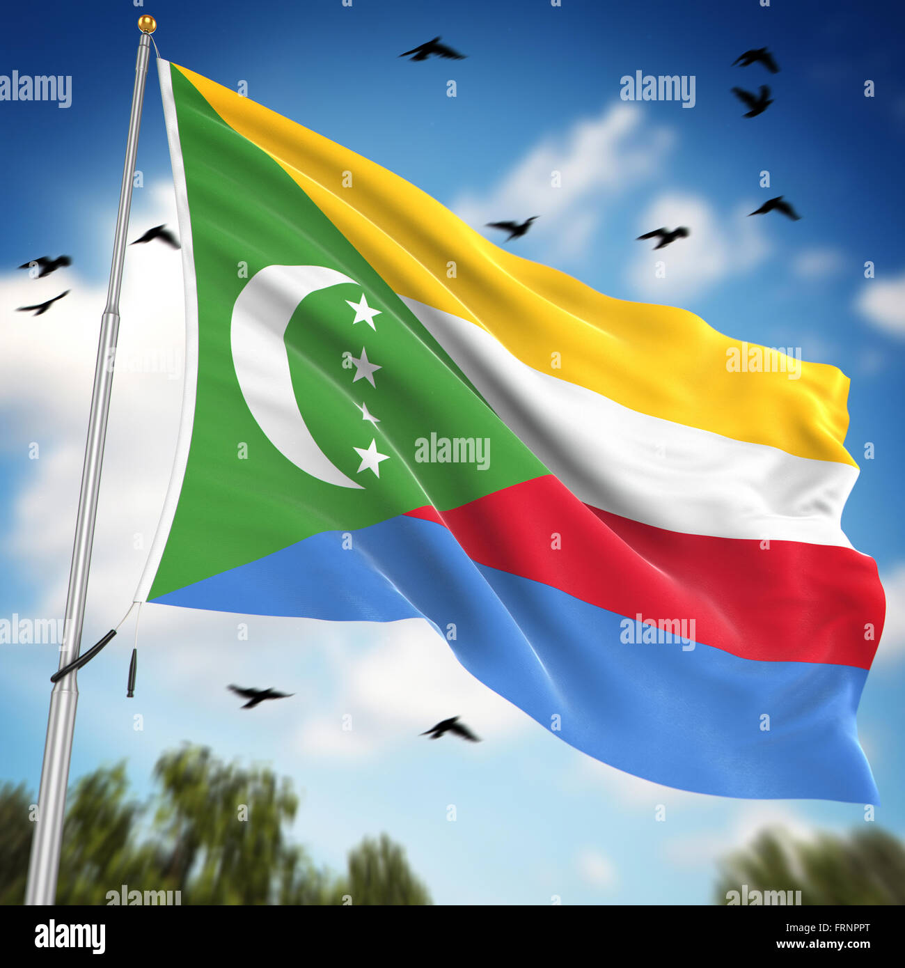 Pavillon des Comores , c'est un 3D générée par ordinateur et l'image rendue. Banque D'Images