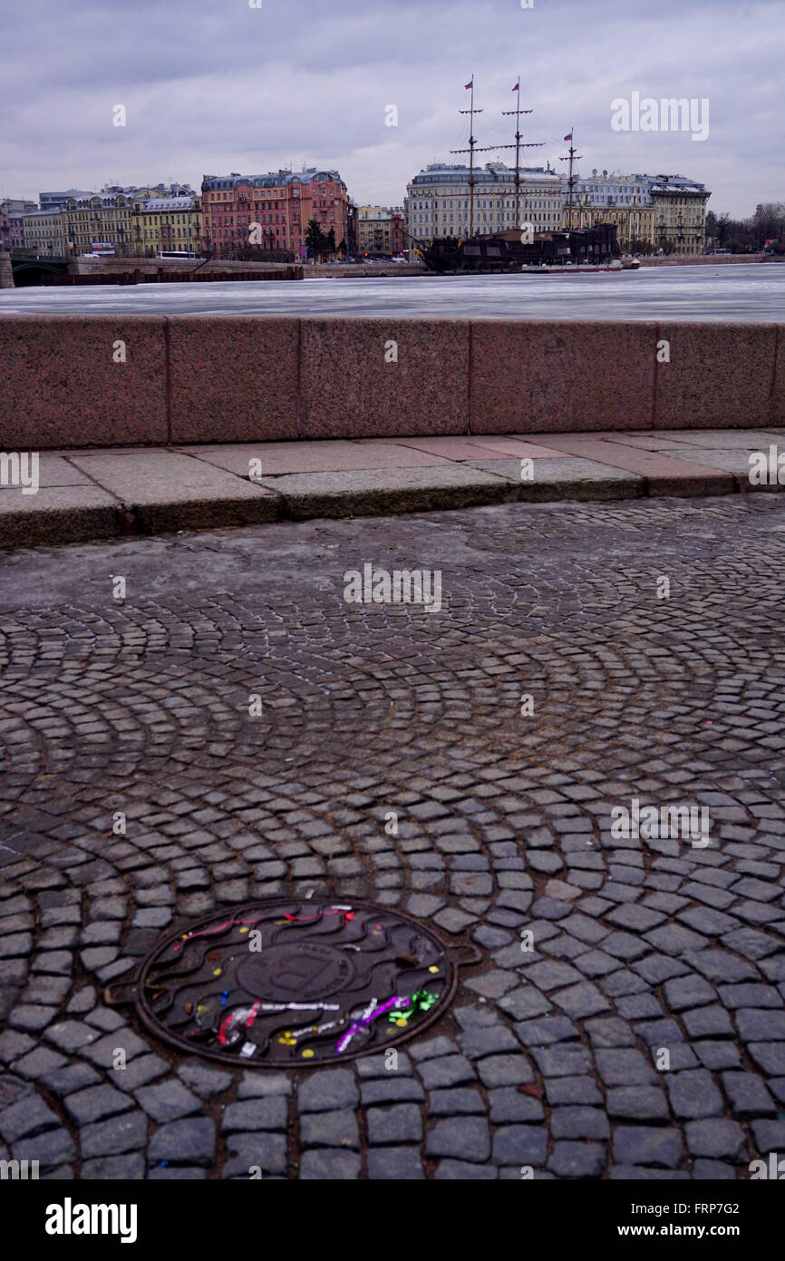 St Pétersbourg en hiver. Banque D'Images