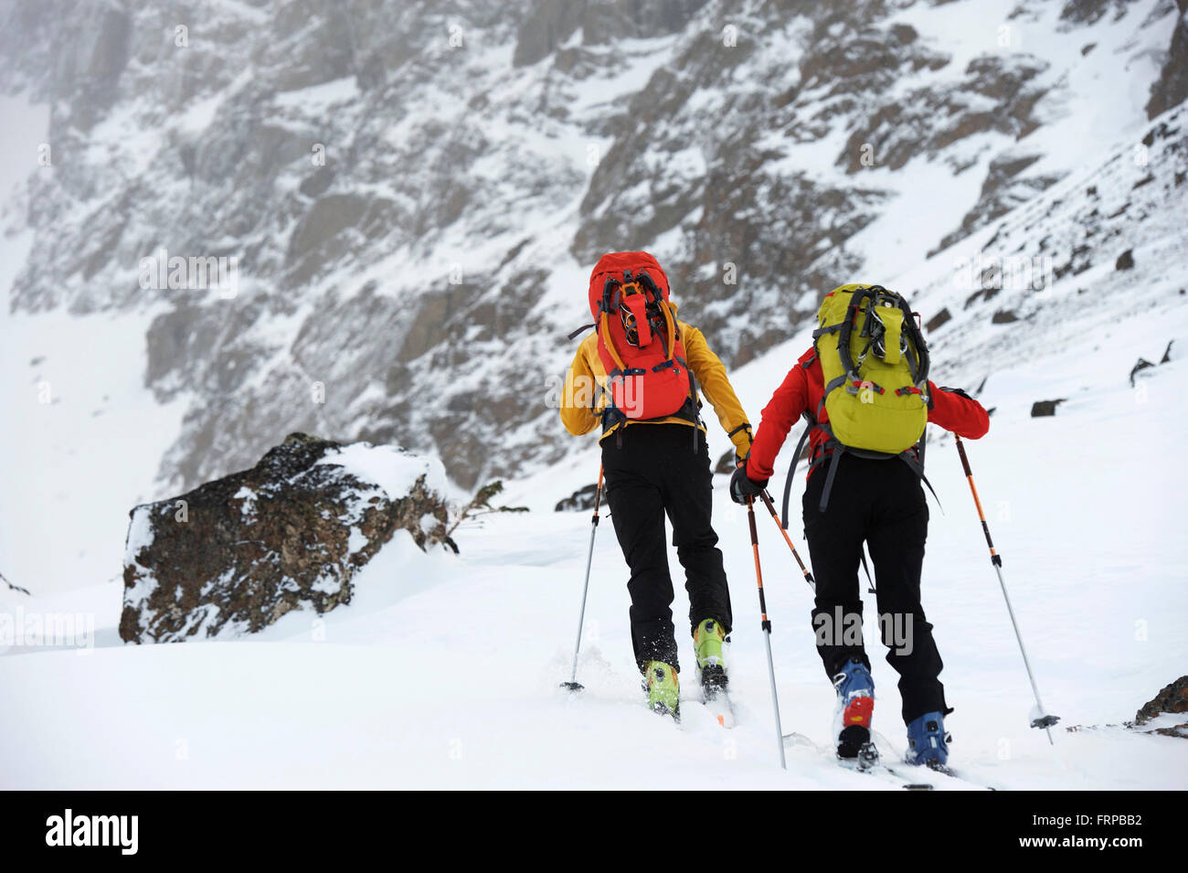 Ski de montagne de l'Alaska Banque D'Images