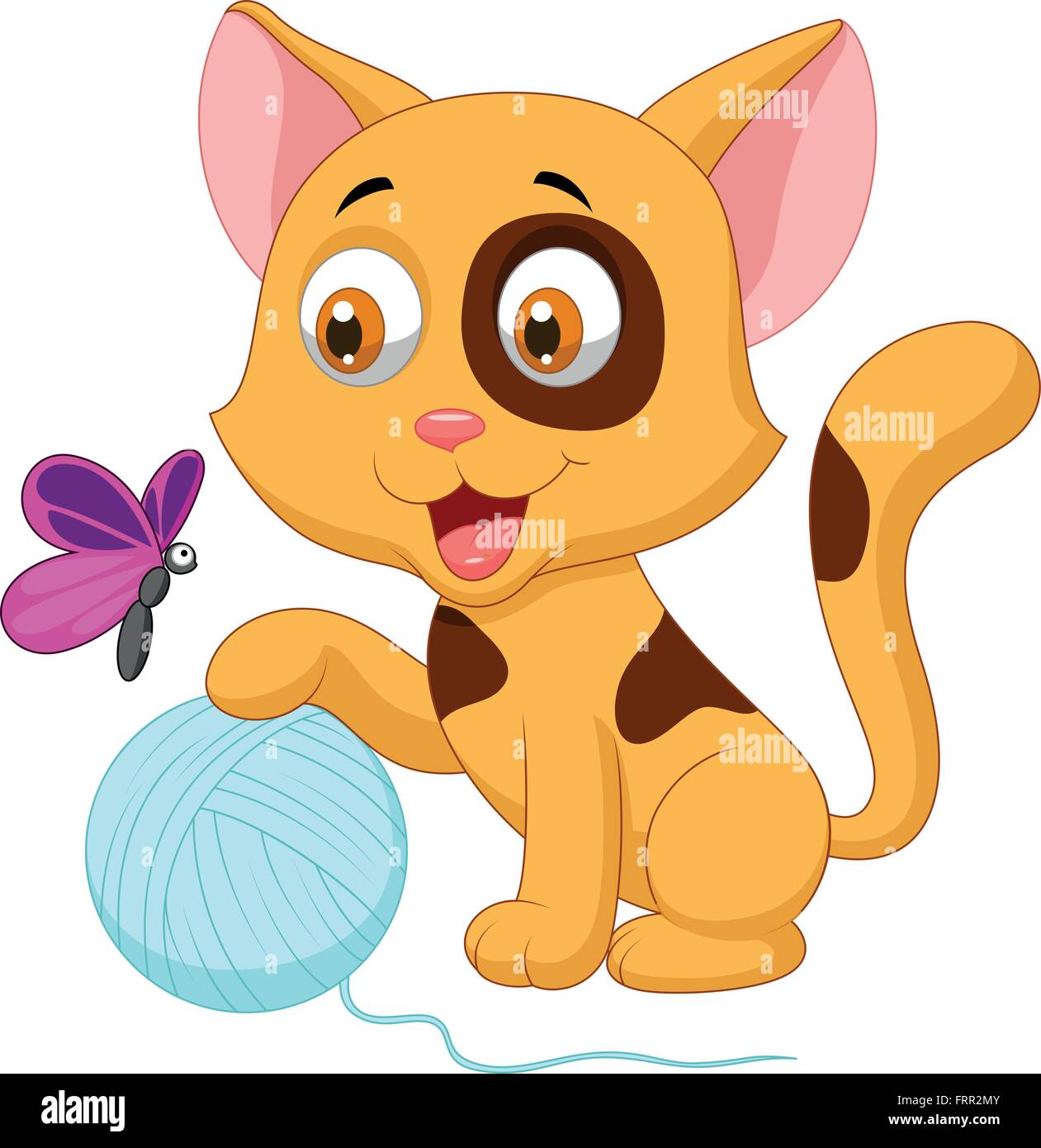 Cartoon Chat Jouant Avec Pelote De Laine Et Papillon Image Vectorielle Stock Alamy Cartoon Chat Jouant Avec Pelote De Laine Et Papillon Image Vectorielle Stock Alamy