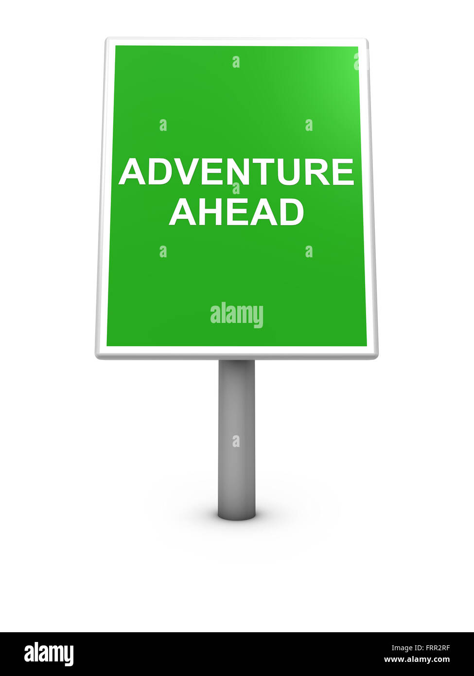 Avant d'aventure panneau vert Banque D'Images