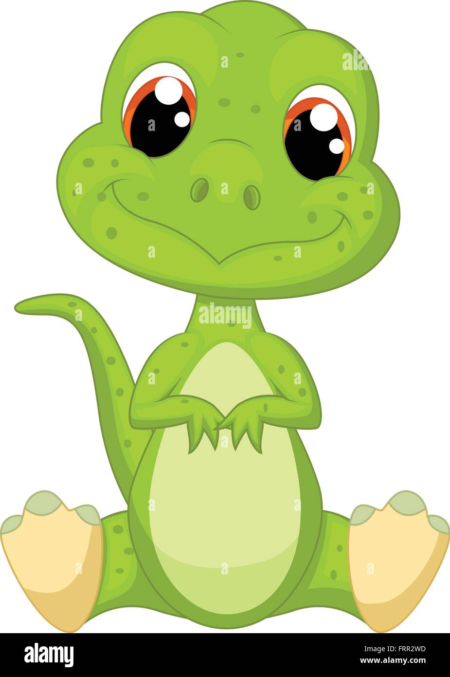 Mignon bébé dinosaure cartoon Illustration de Vecteur