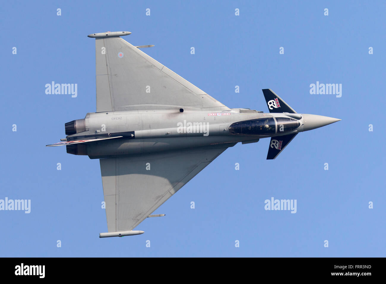 Royal Air Force (RAF), l'Eurofighter EF-2000 Typhoon chasseur multirôle ZK343 à partir du 29 e Escadron de la RAF Coningsby. Banque D'Images