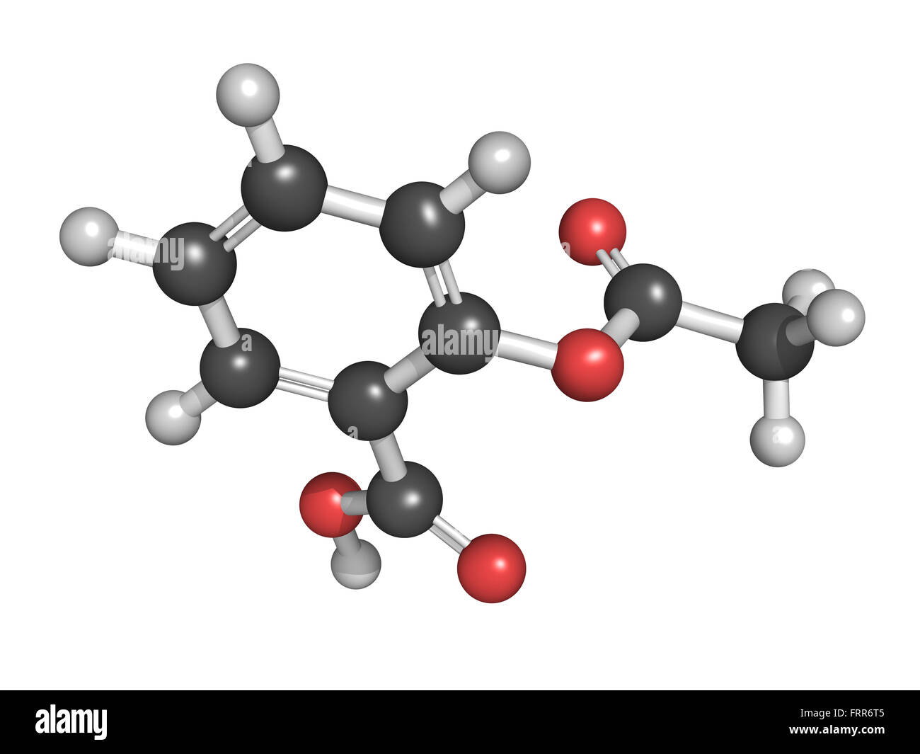 L'acide acétylsalicylique (aspirine) soulagement de la molécule du médicament, la structure chimique. L'aspirine est un médicament qui est utilisé pour les douleurs reliev Banque D'Images
