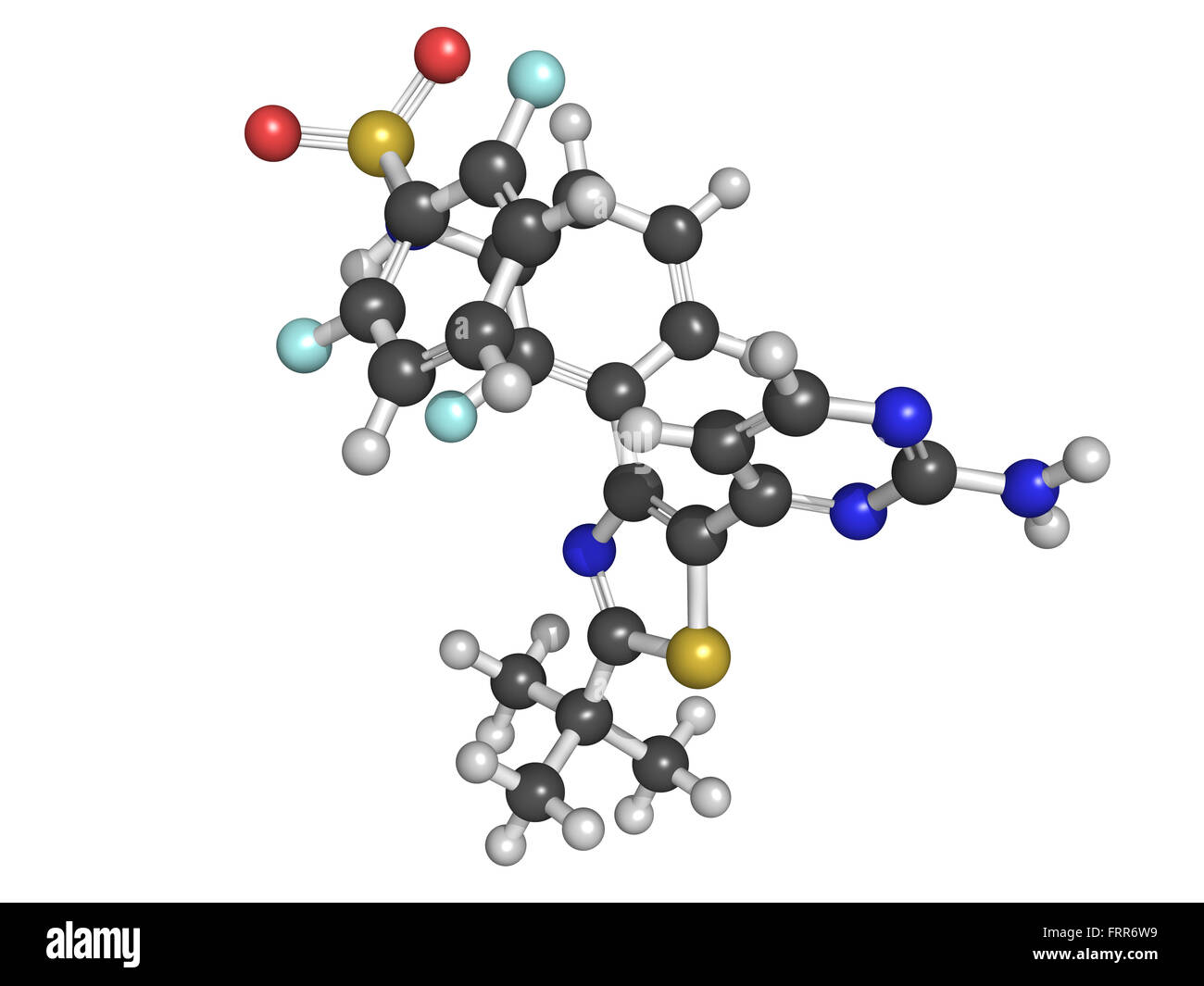 Dabrafenib médicament mélanome, la structure chimique. Banque D'Images