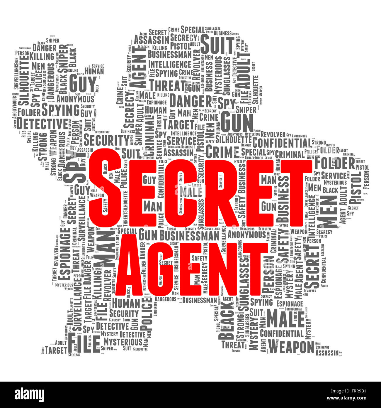 Agent secret mot nuage concept Banque D'Images