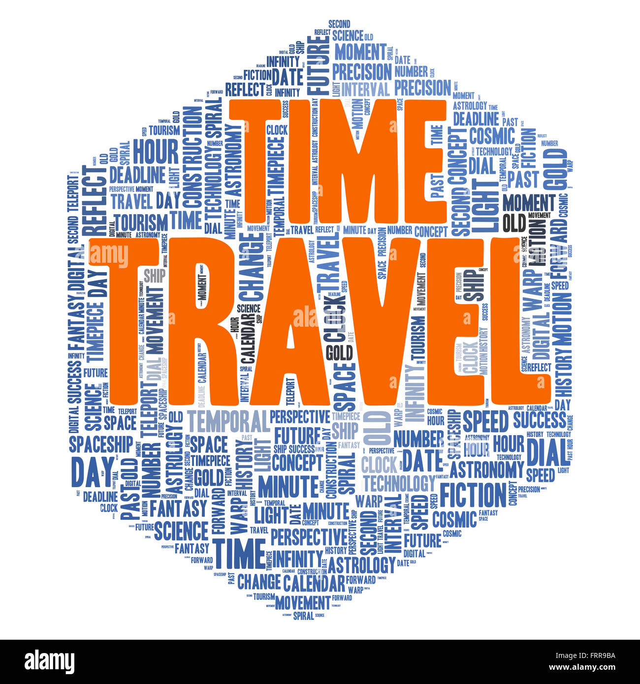 Time Travel concept forme nuage de mots Banque D'Images