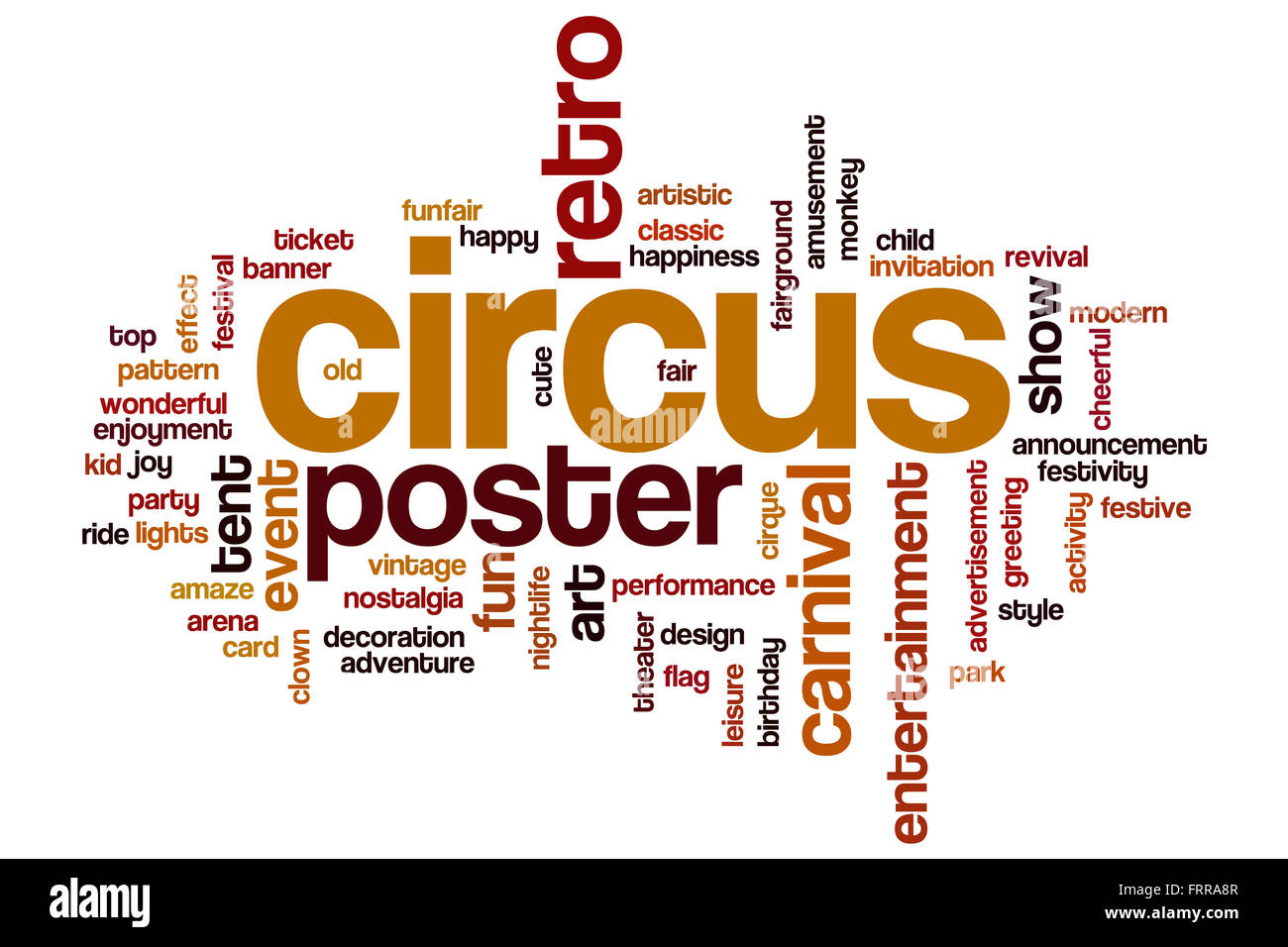 Mot de cirque concept cloud Banque D'Images