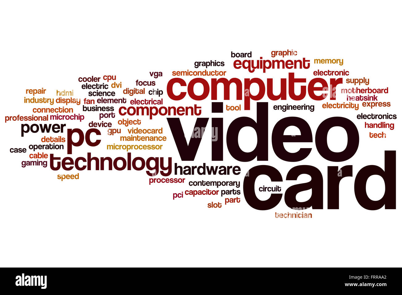 Carte vidéo mot concept cloud Banque D'Images