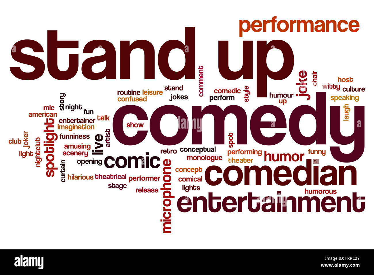 Stand up comedy concept word cloud background Banque D'Images