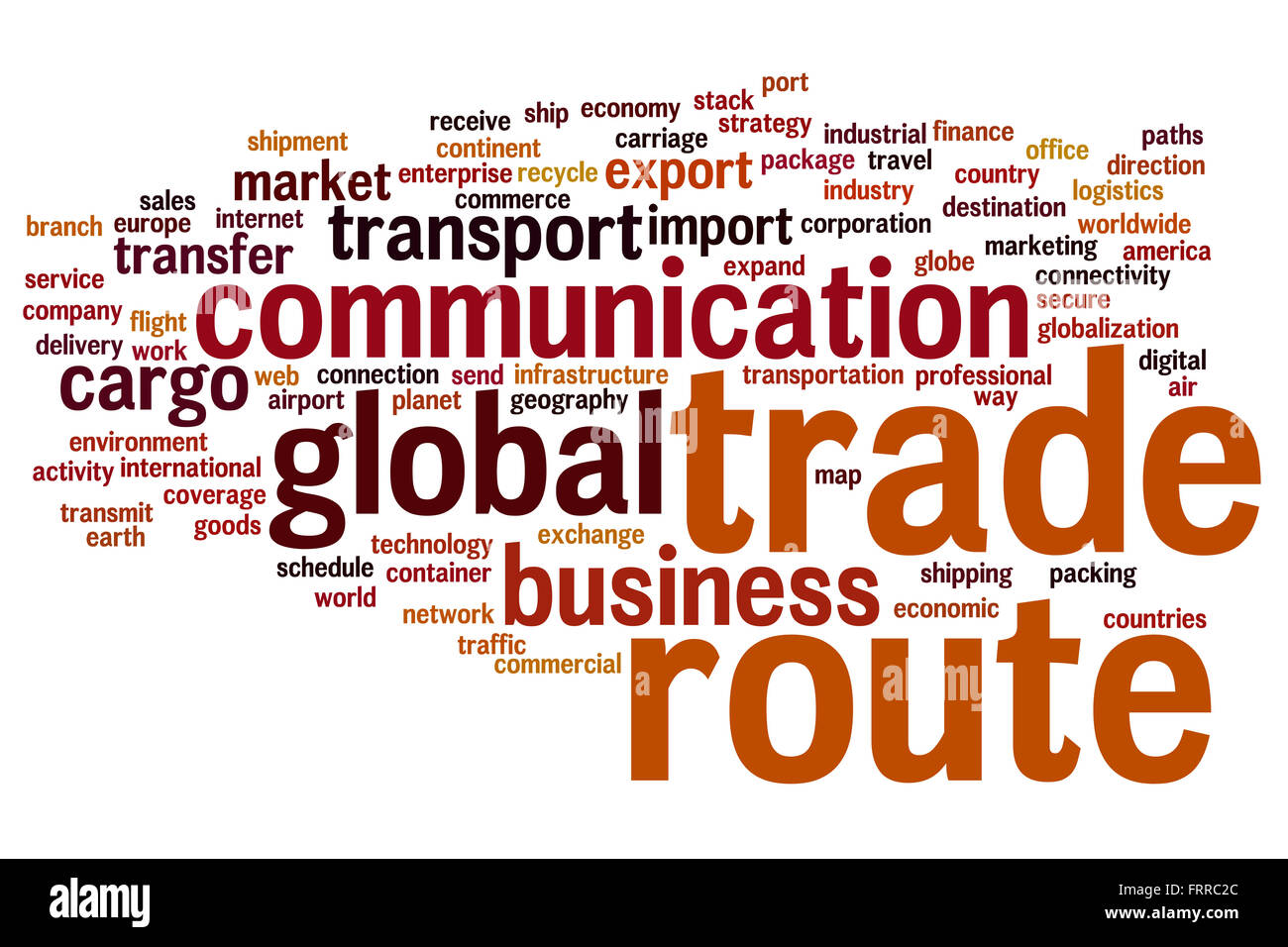 Route de commerce mot concept cloud background Banque D'Images