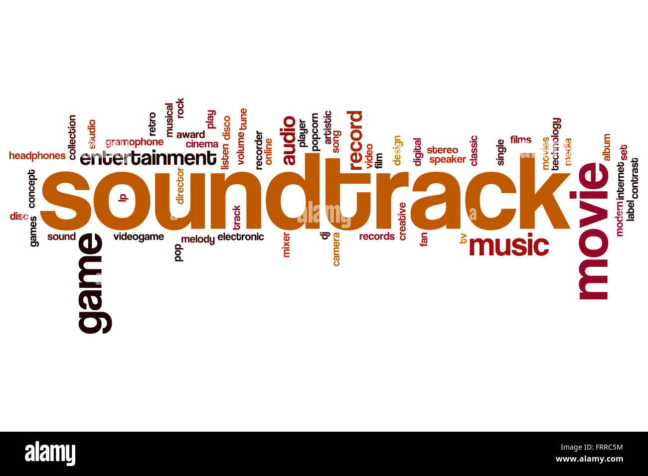 Fond de nuage de mots concept Soundtrack Banque D'Images