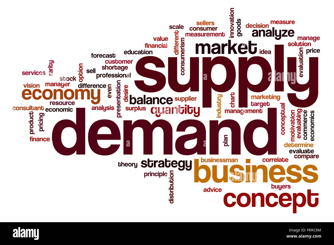 La demande d'alimentation fond de nuage de mots concept Banque D'Images