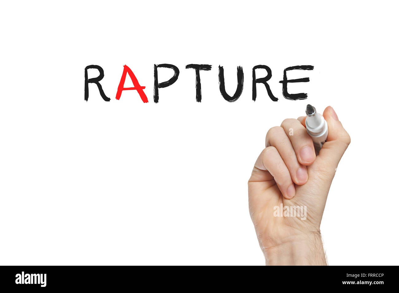 Écrit à la main sur un tableau blanc rapture Banque D'Images Écrit à la main sur un tableau blanc rapture Banque D'Images