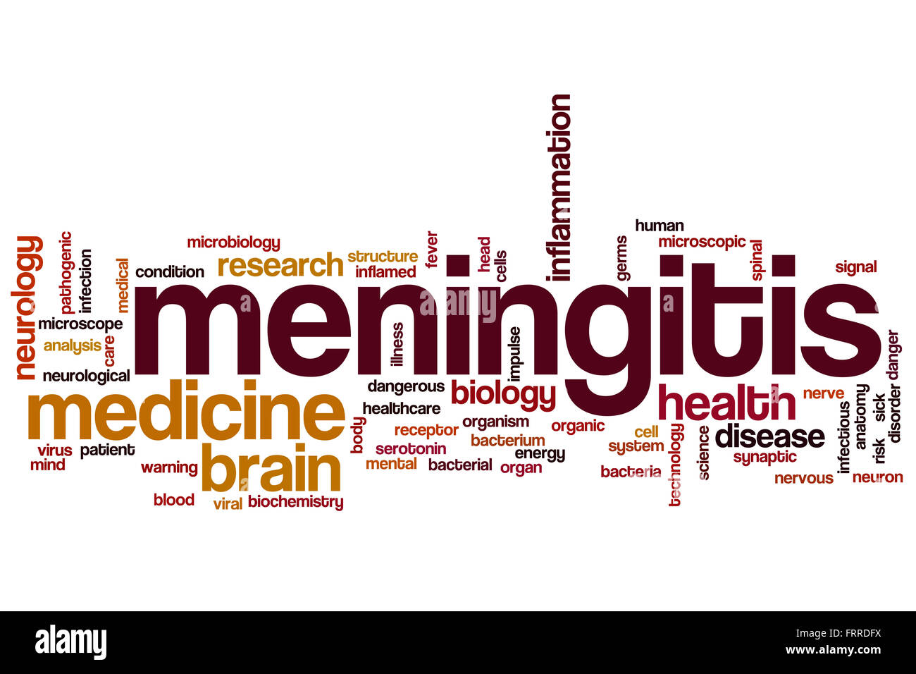 Mot méningite concept cloud Banque D'Images