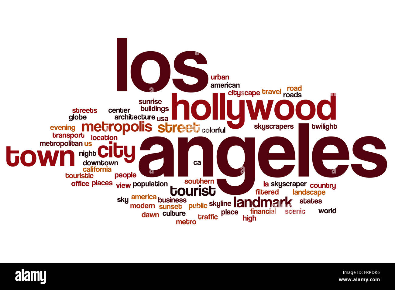 Los Angeles mot concept cloud Banque D'Images