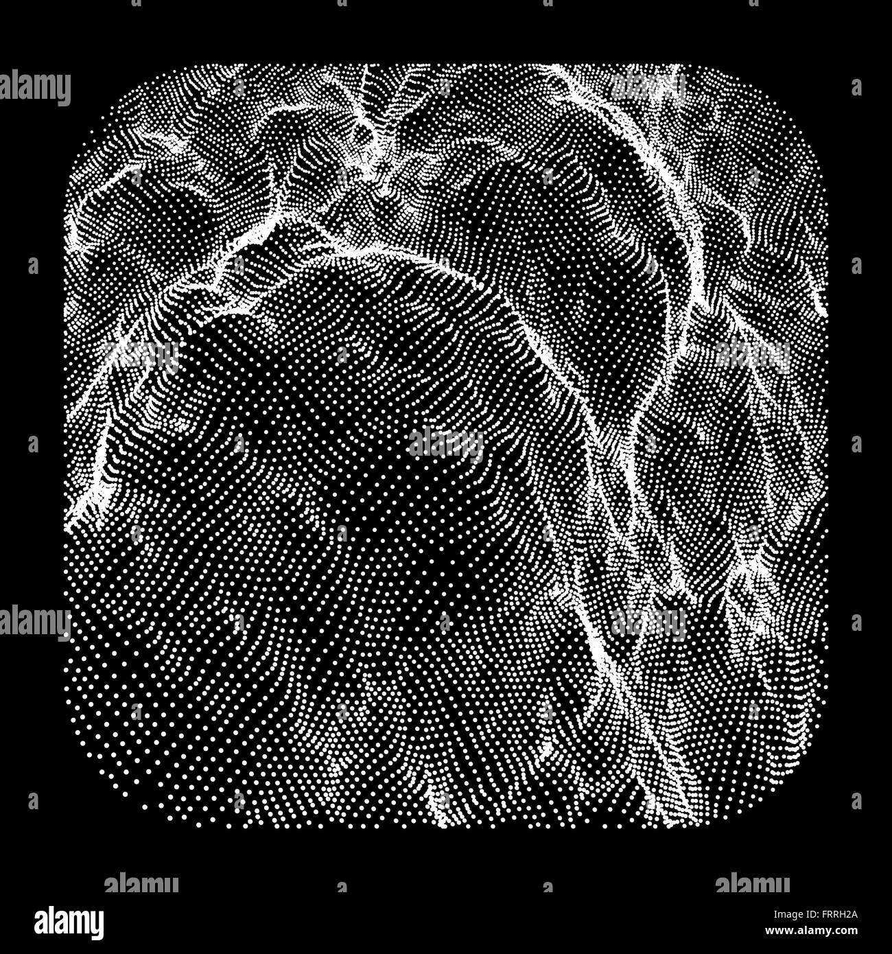 Vague de fond de grille. 3d abstrait. vector illustration grille grille d'ondulation. le cyberespace. La technologie 3d illustration avec des points de style. Banque D'Images