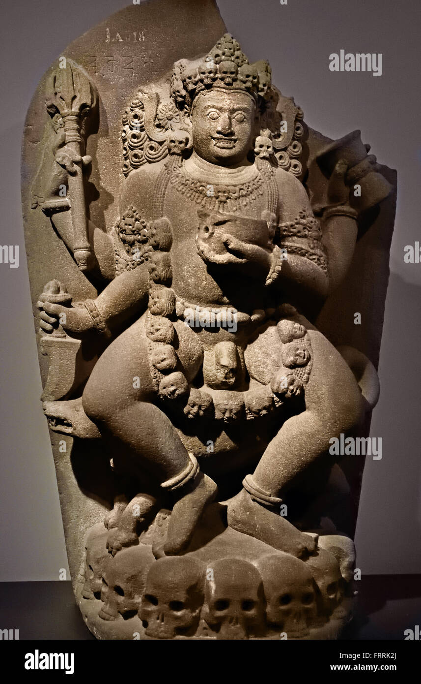 Bhairava est une forme terrifiante de Shiva, le dieu Hindou bouddhiste du 13ème siècle (Singosari Singhasari) royaume javanais (1222-1292 ) Java Indonésie Indonesian Banque D'Images