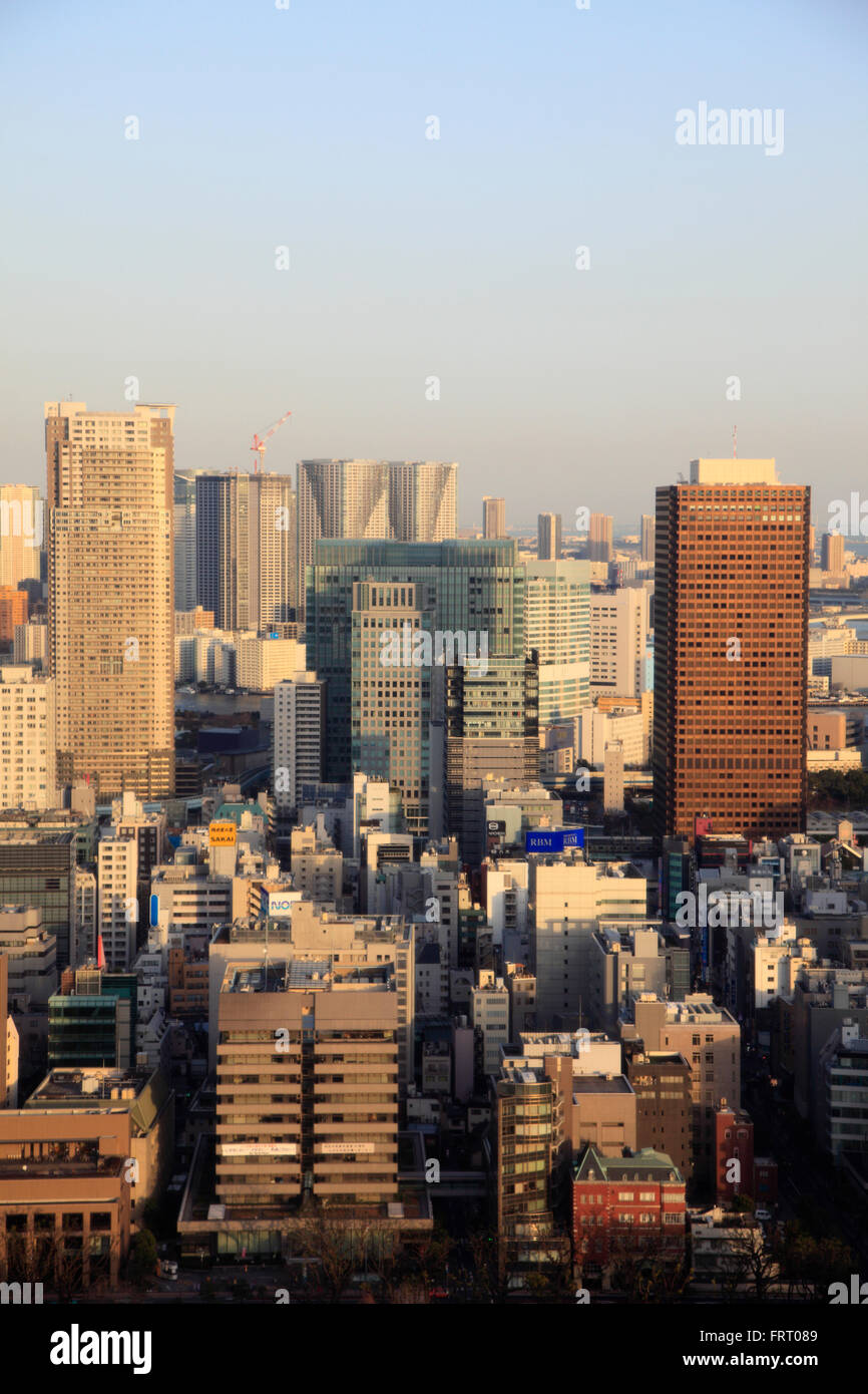 Japon, Tokyo, ville, vue aérienne, Banque D'Images