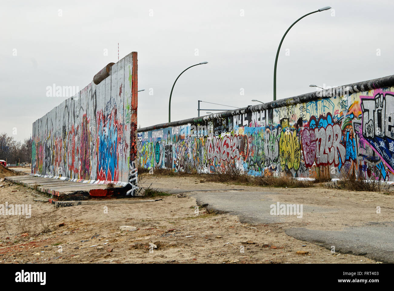 Le mur de Berlin (en allemand Berliner Mauer) était une barrière qui divise Berlin de 1961 à 1989.Construit par l'Allemand Democrati Banque D'Images