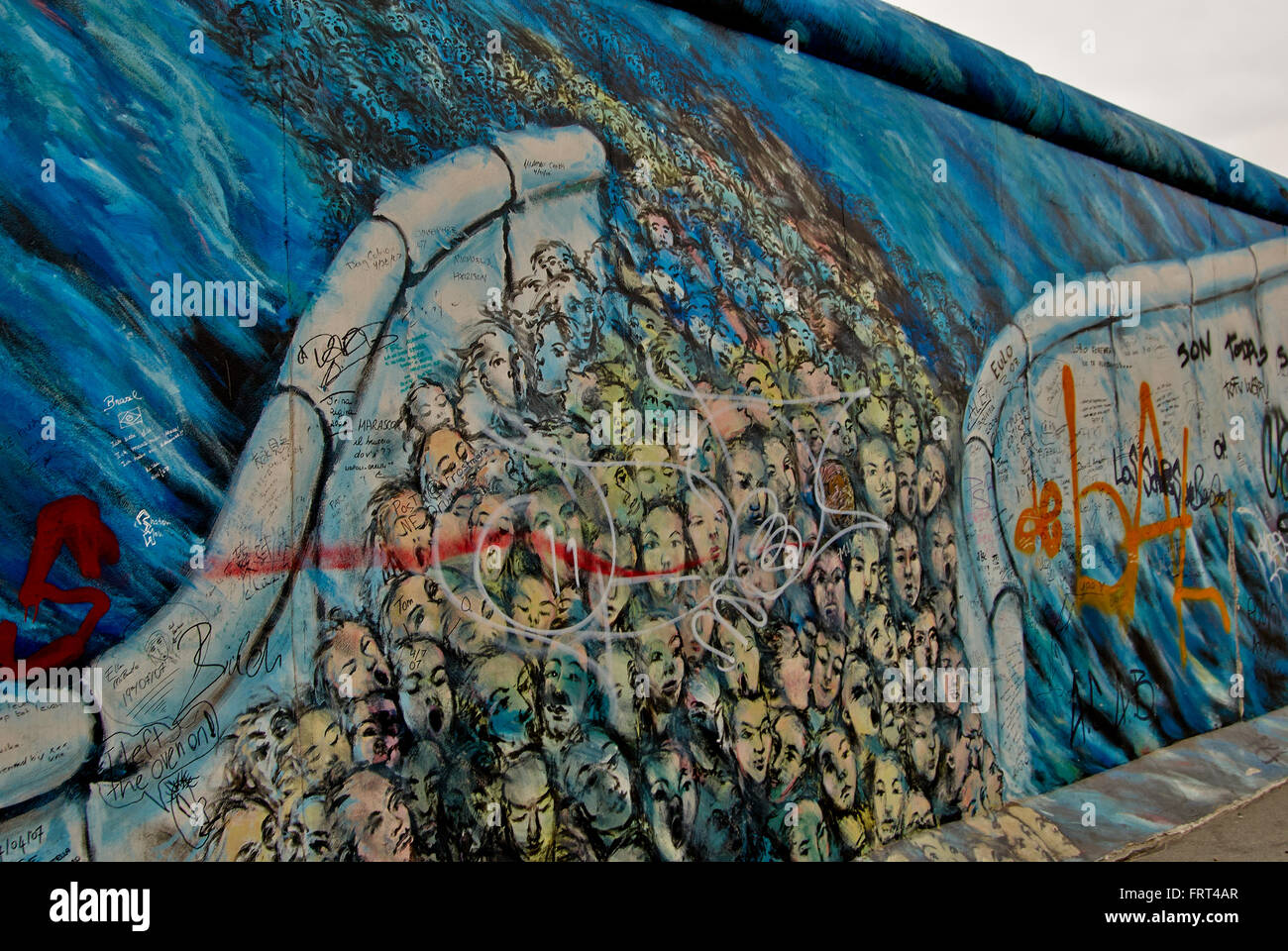 Le mur de Berlin (en allemand Berliner Mauer) était une barrière qui divise Berlin de 1961 à 1989.Construit par l'Allemand Democrati Banque D'Images