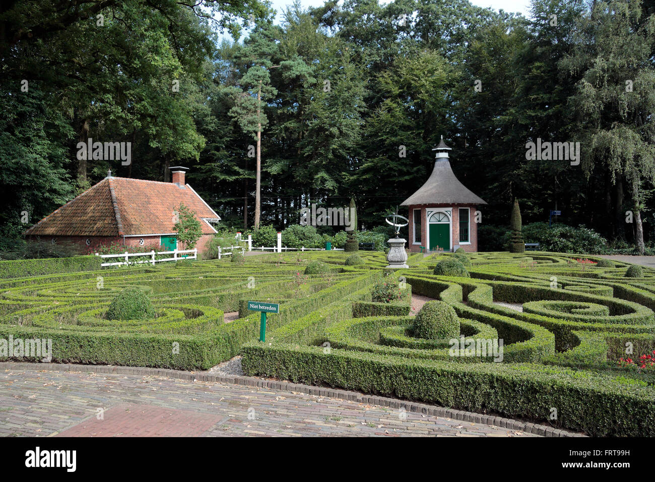 La maison d'été et de jardins de Meppel aux Pays-Bas Open Air Museum (Nederlands Openluchtmuseum), Pays-Bas. Banque D'Images