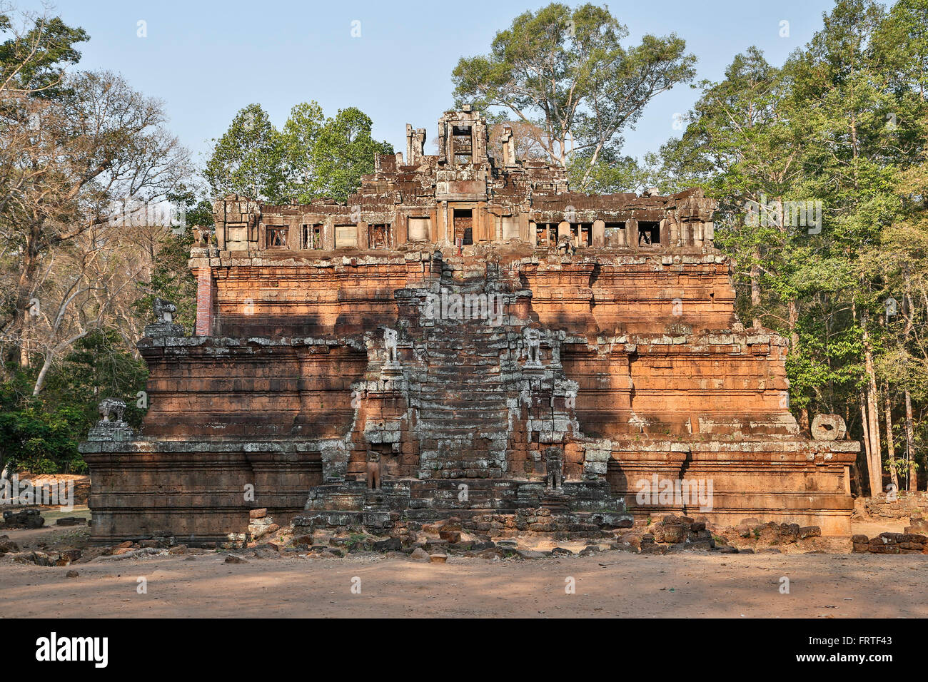 Temple Phimeanakas, Angkor Thom, Parc archéologique d'Angkor, Siem Reap, Cambodge Banque D'Images