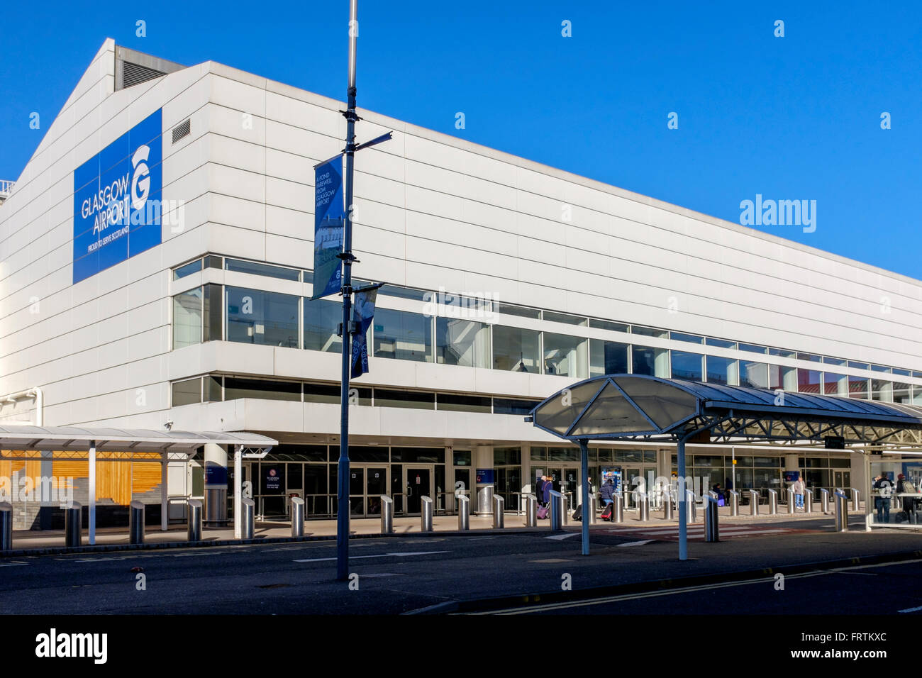 Terminal de l'aéroport de Glasgow, Écosse, Royaume-Uni Banque D'Images
