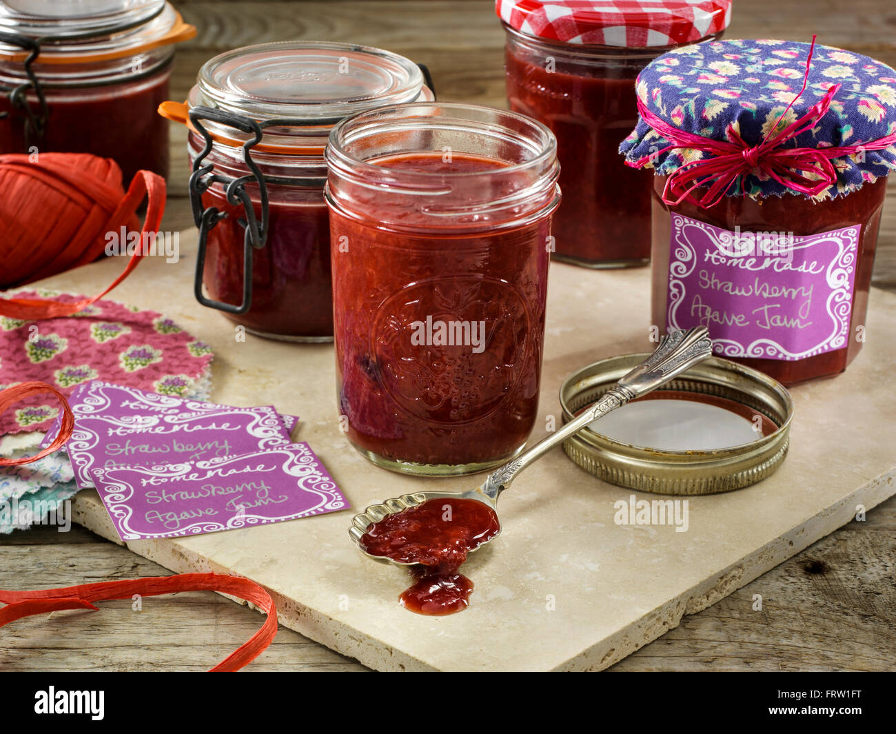 Strawberry Jam d'agave Banque D'Images