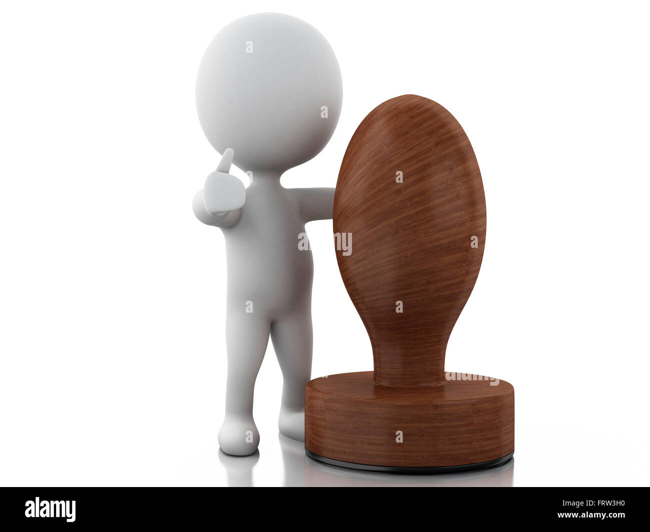3D Illustration. blancs avec joint . Isolé sur fond blanc. Banque D'Images