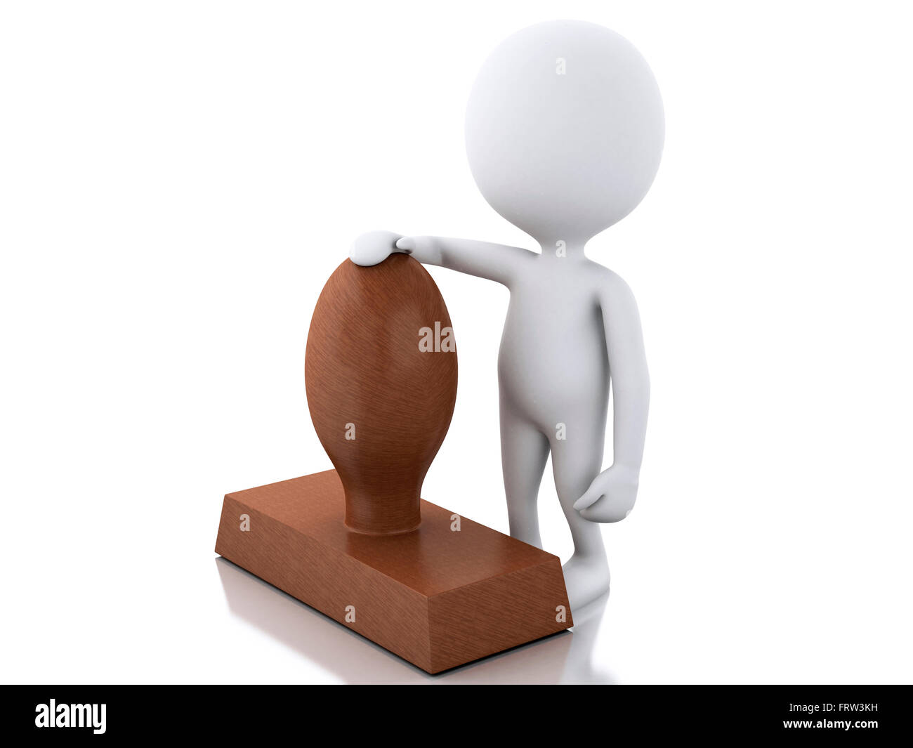 3D Illustration. blancs avec joint. Isolé sur fond blanc. Banque D'Images