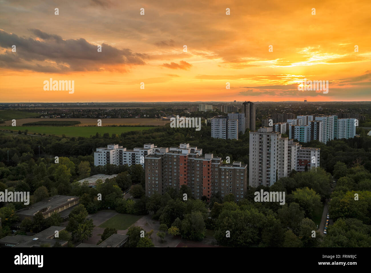 Allemagne, Berlin, en vue d'Gropiusstadt à Rudow Banque D'Images